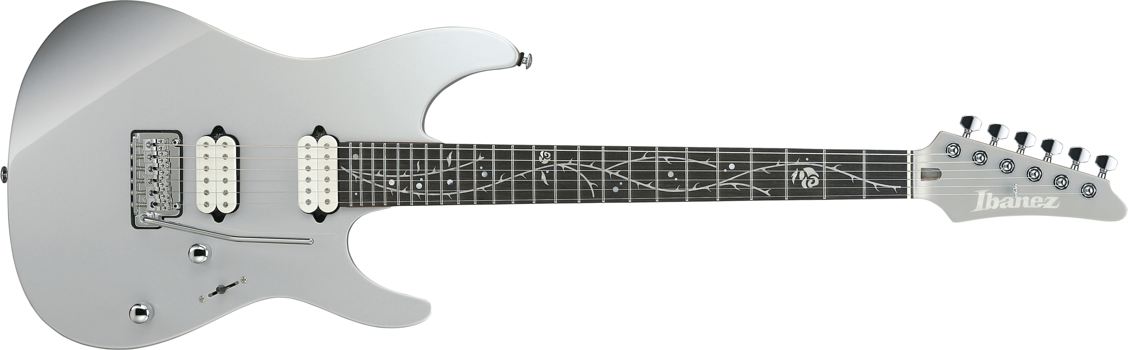 Ibanez Tim Henson Tod10 Premium Signature 2h Fishman Fluence Trem Eb - Silver - Str shape electric guitar - Main picture