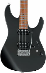 Str shape electric guitar Ibanez AZ2402 BKF Prestige Japan - Black flat