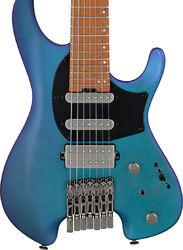 7 string electric guitar Ibanez Q547 BMM Quest - Blue chameleon metallic matte