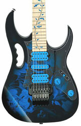 Str shape electric guitar Ibanez Steve Vai JEM77P BFP Premium - Blue floral pattern