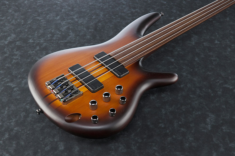 Ibanez Srf700 Bbf Fretless - Brown Burst Flat - Solid body electric bass - Variation 2