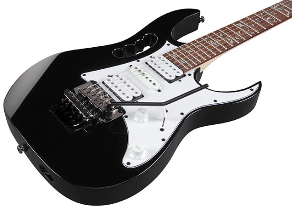 Ibanez Steve Vai Jemjr Bk Signature Hsh Fr Jat - Black - Str shape electric guitar - Variation 2