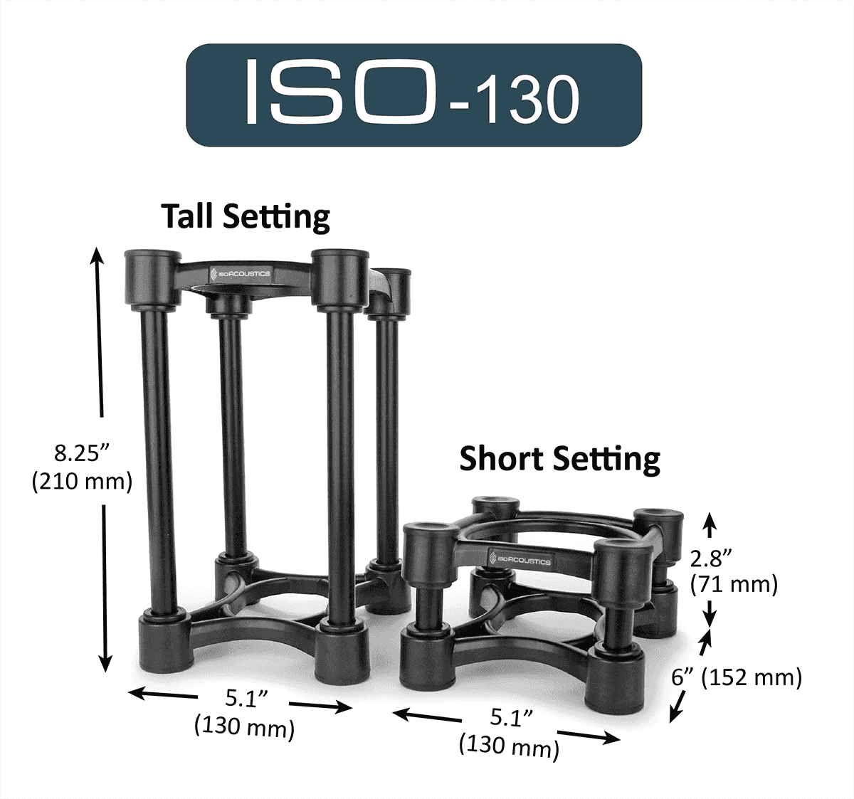Isoacoustics Iso-130 (2 Supports) - Stand for studio - Variation 1