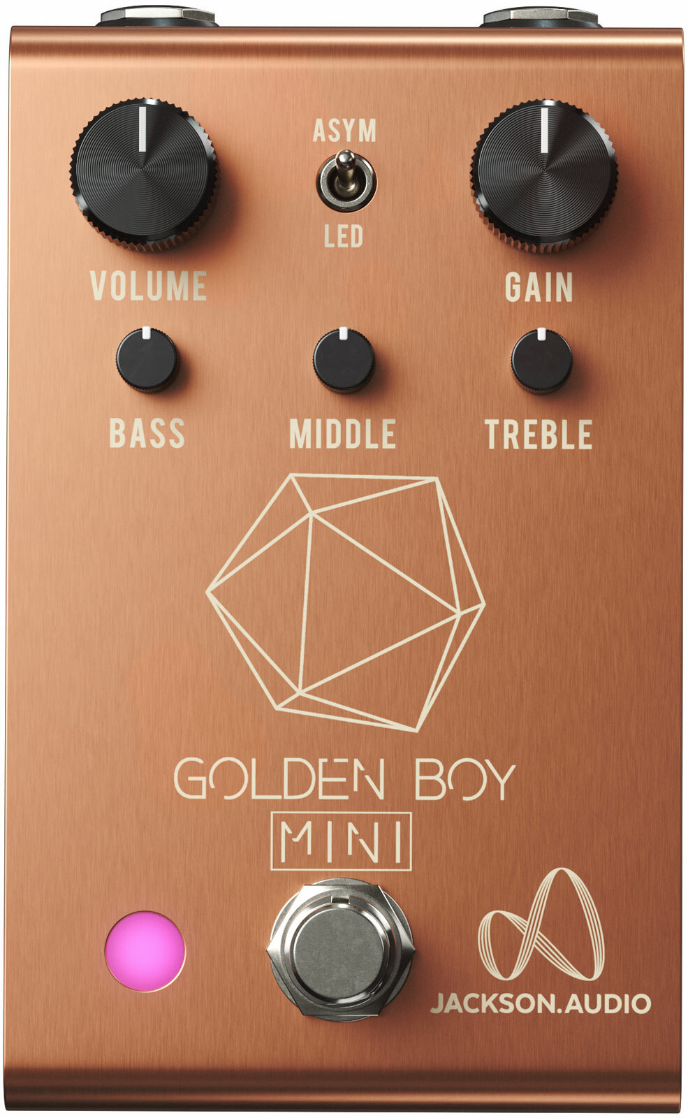Jackson Audio Golden Boy Mini Rose Gold Ltd - Overdrive, distortion & fuzz effect pedal - Main picture