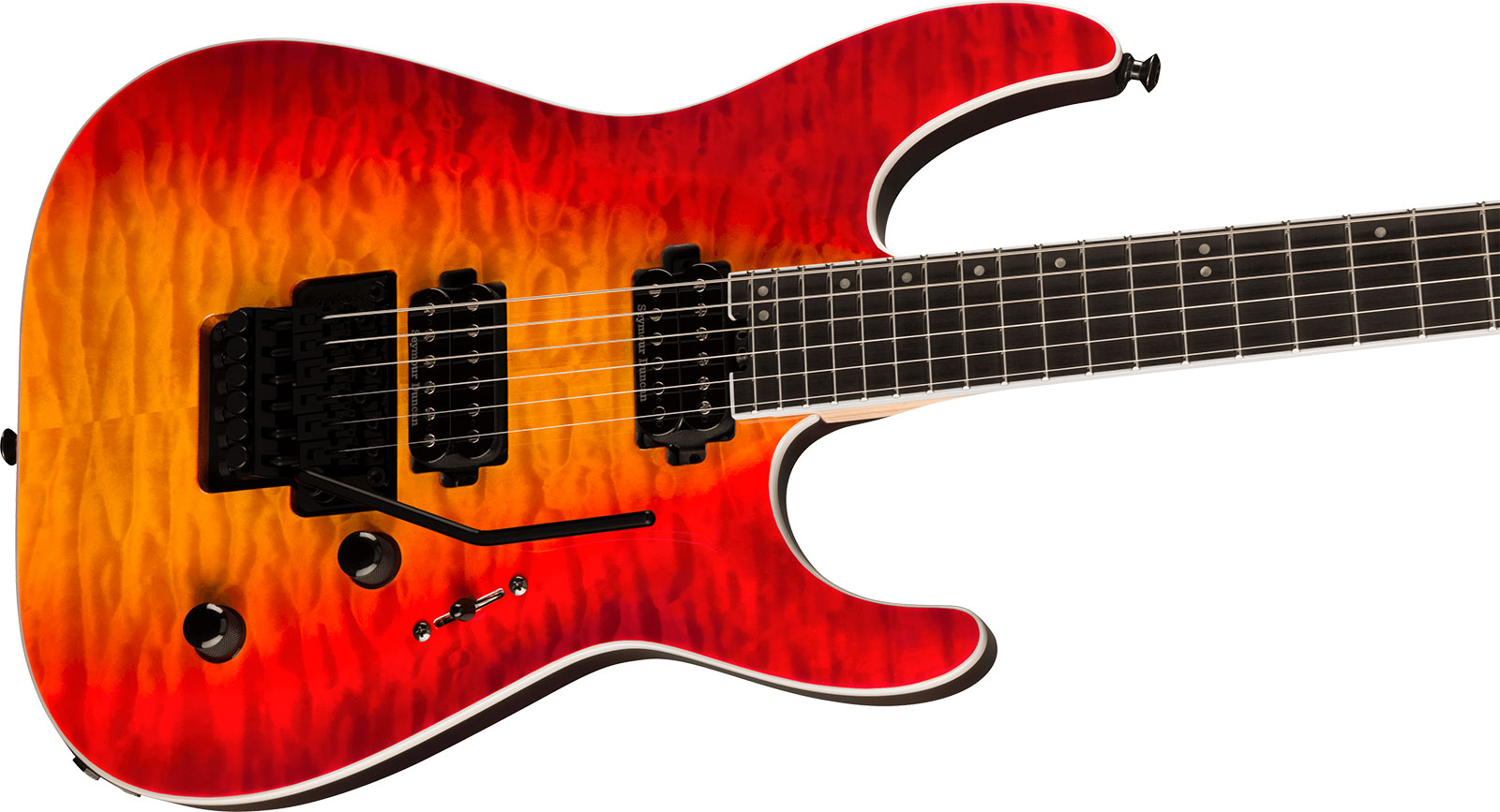 Jackson Dinky Dkaq Pro Plus 2h Seymour Duncan Fr Eb - Firestorm - Str shape electric guitar - Variation 2