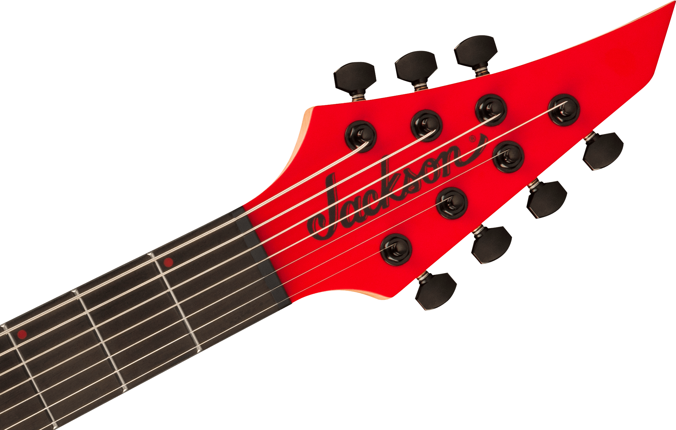 Jackson Dinky Mdk Ht7 Pro Plus 2h Bare Knuckle Eb - Satin Red W/black Bevels - 7 string electric guitar - Variation 4