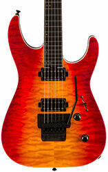 Str shape electric guitar Jackson Pro Plus Dinky DKAQ - Firestorm