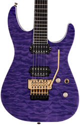 Str shape electric guitar Jackson Pro Soloist SL2Q MAH - Transparent purple