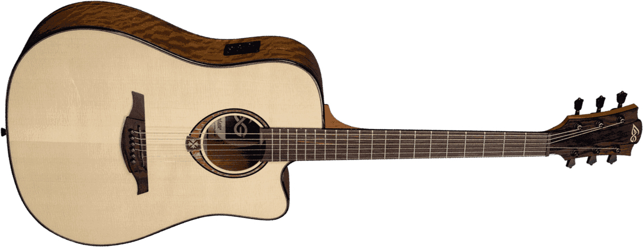 Lag T318dce Tramontane Dreadnought Cw Epicea Ovangkol Bro - Naturel - Electro acoustic guitar - Main picture
