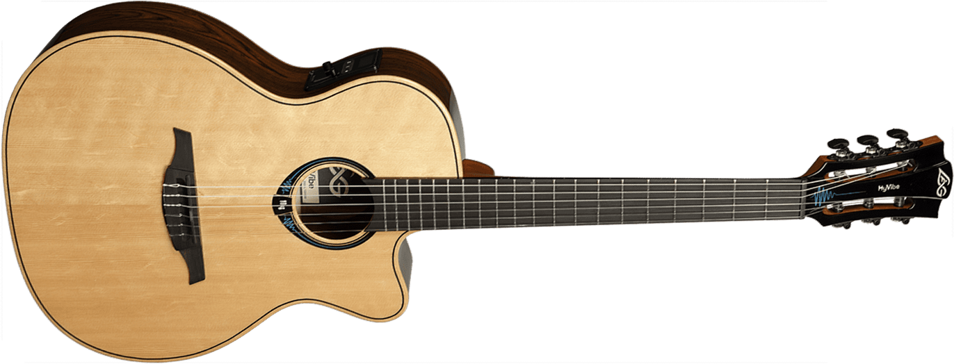 Lag Tnhv30ace Hyvibe Nylon Cw Epicea Bocote Bla - Naturel - Classical guitar 4/4 size - Main picture