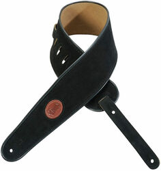 Guitar strap Levy's MSS3-4-BLK Hand-Brushed Suede Leather Bass Guitar Strap