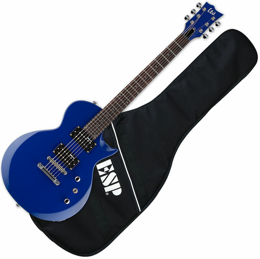 Ltd Ec-10 Kit Hh Ht Rw +housse - Blue - Electric guitar set - Main picture