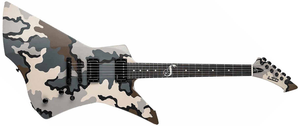 Ltd James Hetfield Snakebyte Camo Signature 2h Emg Ht Eb - Kuiu Camo Satin - Metal electric guitar - Main picture