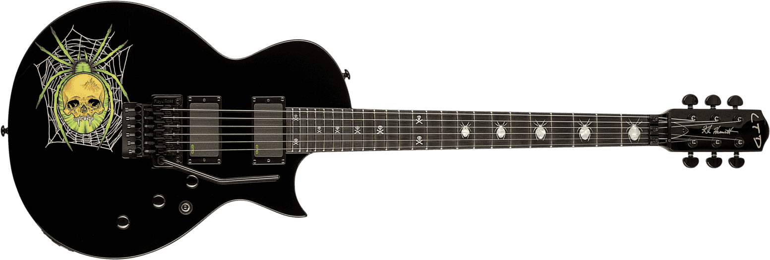 Ltd Kh3 Kirk Hammett 30th Anniversary Fr Hh Eb - Black - Single cut electric guitar - Main picture