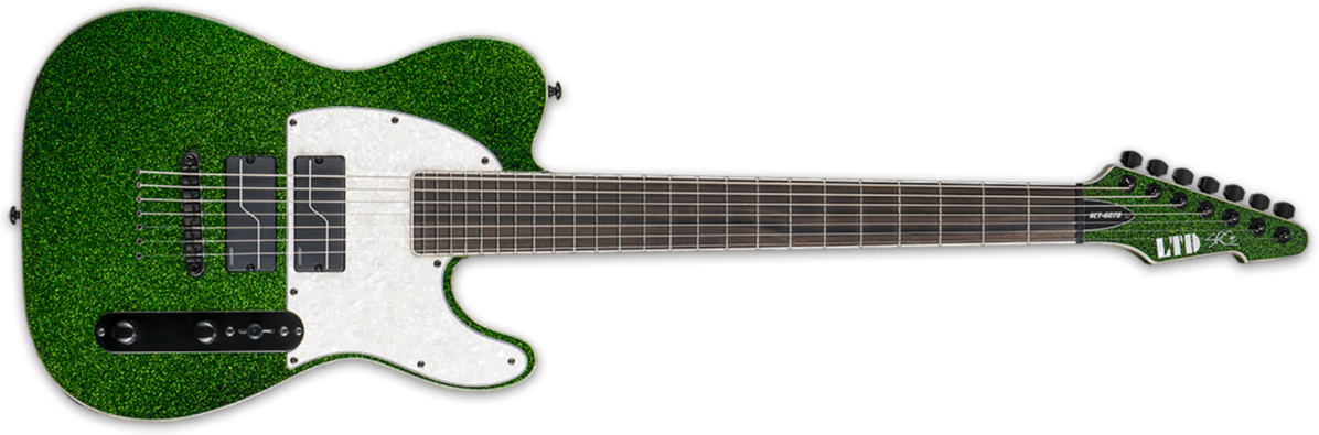 Ltd Sct-607 Baryton Stephen Carpenter - Green Sparkle - 7 string electric guitar - Main picture