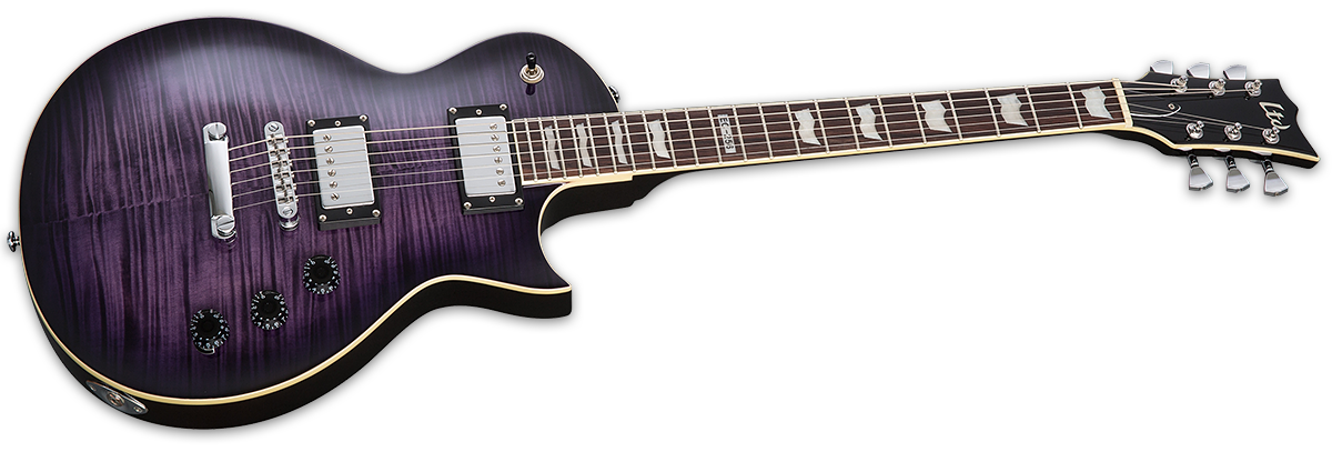 Ltd Ec-256fm Stpsb - See Thru Purple Sunburst - Single cut electric guitar - Variation 2