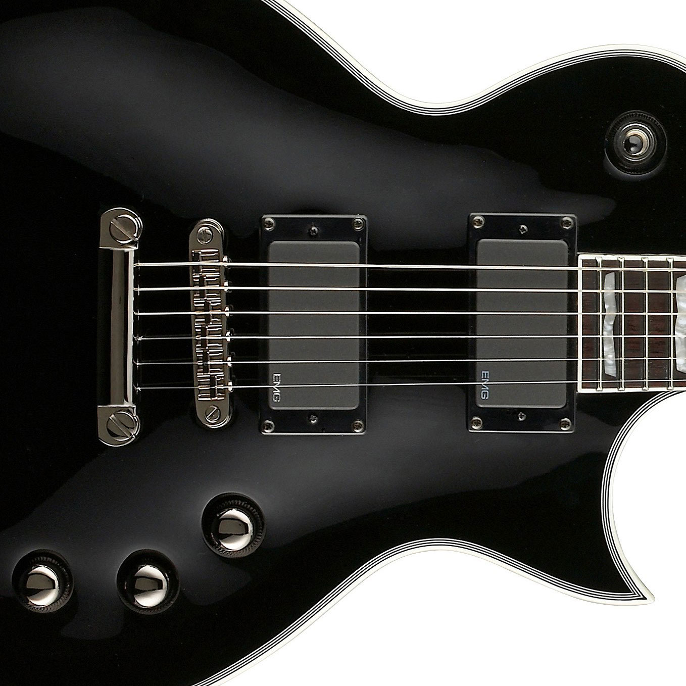 Ltd Ec-401 Hh Emg Ht Rw - Black - Single cut electric guitar - Variation 1