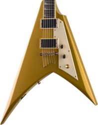 Metal electric guitar Ltd Kirk Hammett KH-V 602 - Metallic gold