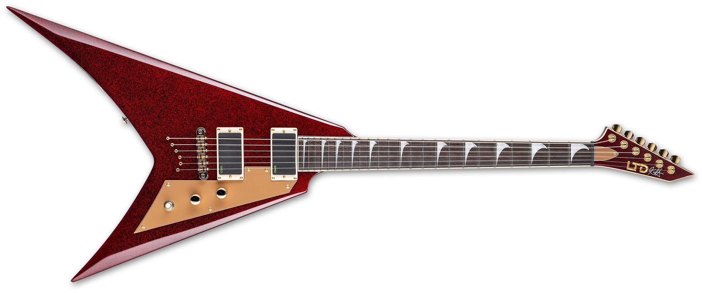 Ltd Kh-v 602 Kirk Hammett Signature Hh Ht Eb - Red Sparkle - Metal electric guitar - Variation 2
