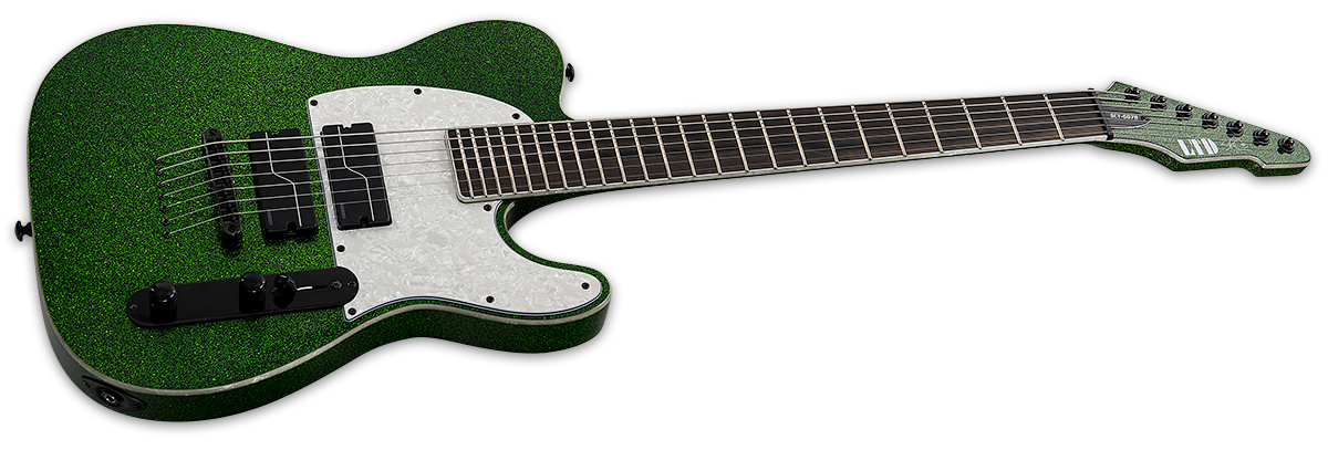 Ltd Sct-607 Baryton Stephen Carpenter - Green Sparkle - 7 string electric guitar - Variation 2