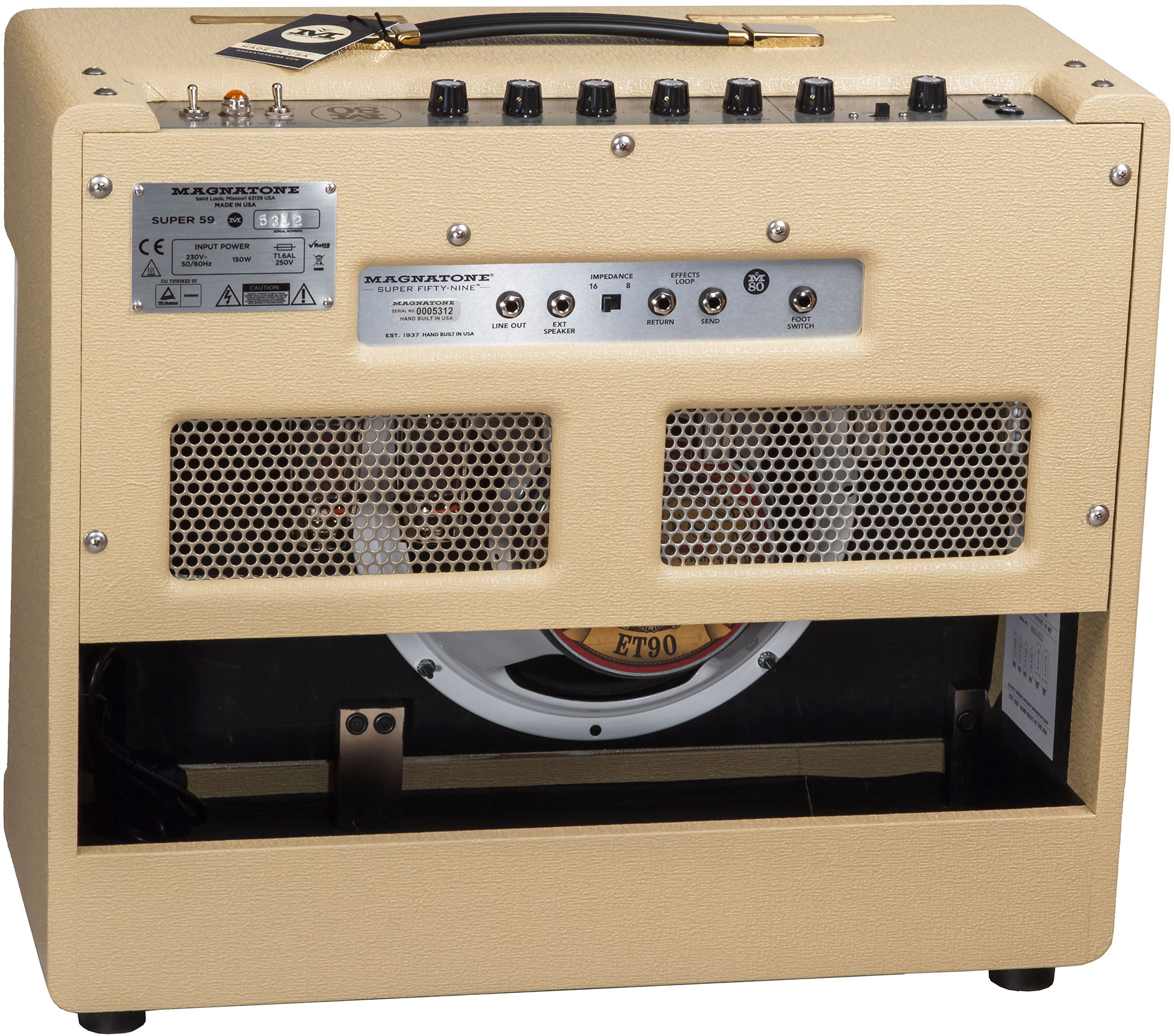 Magnatone Master Collection Super Fifty-nine M-80 Combo 45w 1x12 Gold - Electric guitar combo amp - Variation 1