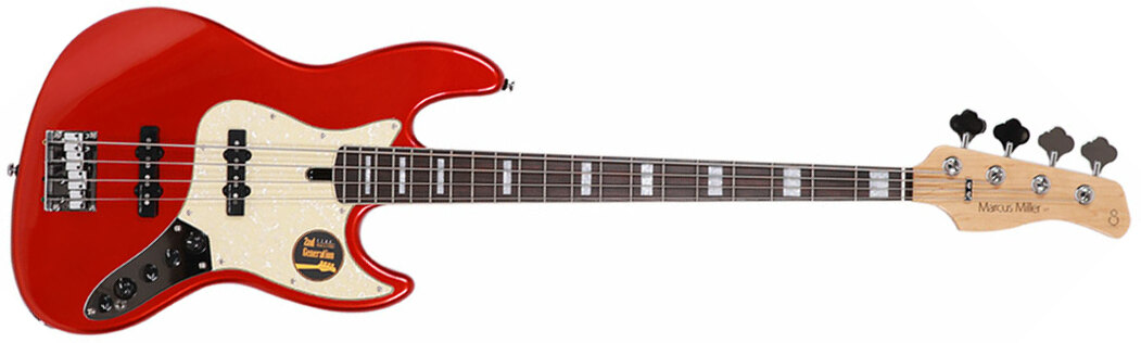 Marcus Miller V7 Alder 4st 2nd Generation 4-cordes Eb Sans Housse - Bright Metallic Red - Solid body electric bass - Main picture