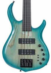 Solid body electric bass Marcus miller M5 Swamp Ash 4ST Fretless - Transparent blue