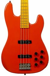Solid body electric bass Markbass MB GV 4 Gloxy Val CR MP - fiesta red