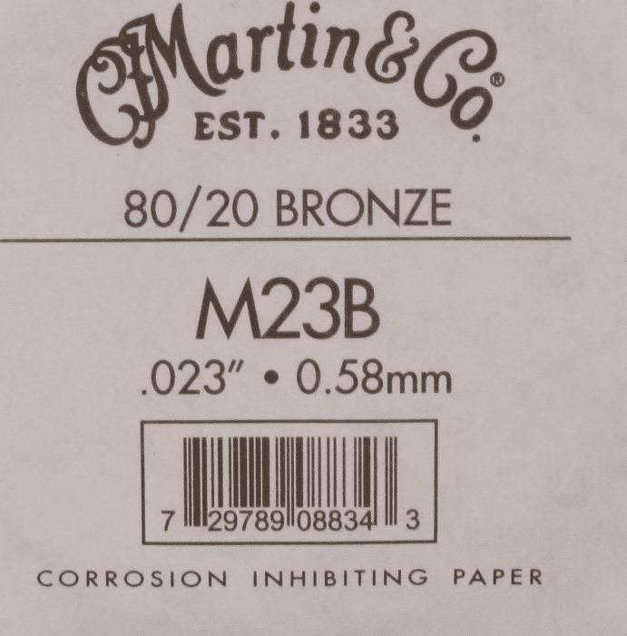 Martin M23b 80/20 Bronze Single String 023 Sol - Acoustic guitar strings - Main picture