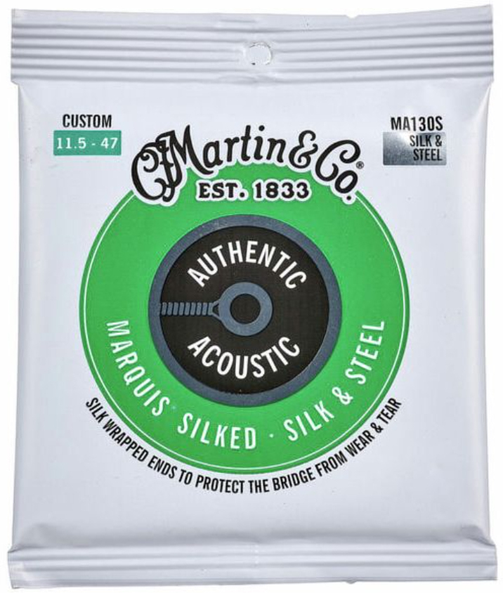 Martin Ma130s Authentic Marquis Silk & Steel Acoustic Guitar 6c 11.5-47 - Acoustic guitar strings - Main picture