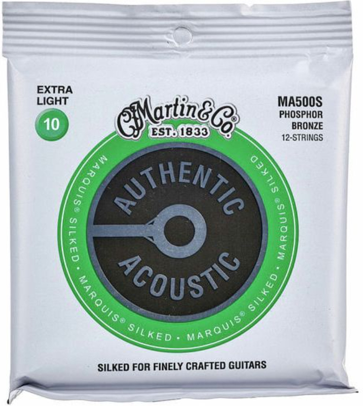 Martin Ma500s Authentic Marquis Silked 92/8 Phosphor Bronze Acoustic Guitar 12c 10-47 - Acoustic guitar strings - Main picture