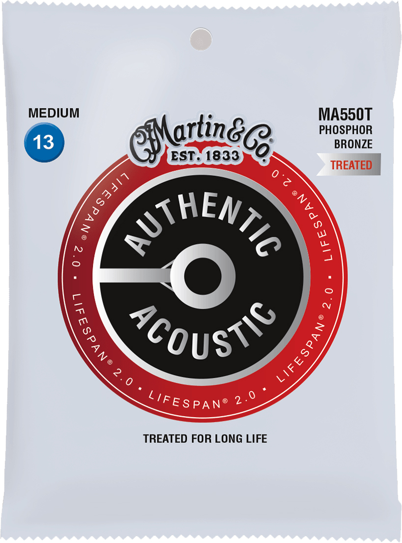 Martin Ma550t Authentic Lifespan 2.0 92/8 Phosphor Bronze Acoustic Guitar 6c 13-56 - Acoustic guitar strings - Main picture