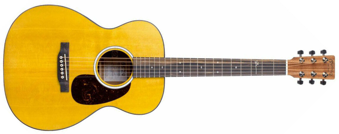 Martin Shawn Mendes 000jr-10e Signature Epicea Sapele Eb - Natural Satin - Travel acoustic guitar - Main picture