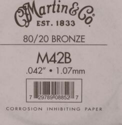 Acoustic guitar strings Martin M42B 80/20 Bronze String 042 - String by unit