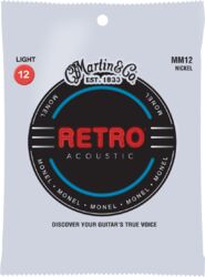 Acoustic guitar strings Martin MM12 Acoustic Guitar 6-String Set Retro Monel 12-54 - Set of strings