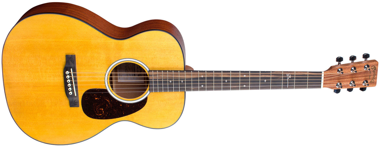 Martin Shawn Mendes 000jr-10e Signature Epicea Sapele Eb - Natural Satin - Travel acoustic guitar - Variation 1