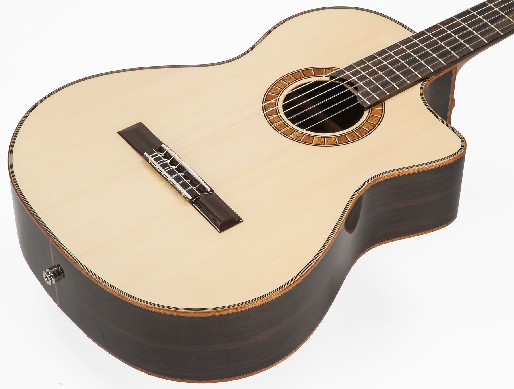 Martinez Mp12-rs Crossover Cw Epicea Palissandre Rw +housse - Natural - Classical guitar 4/4 size - Variation 1