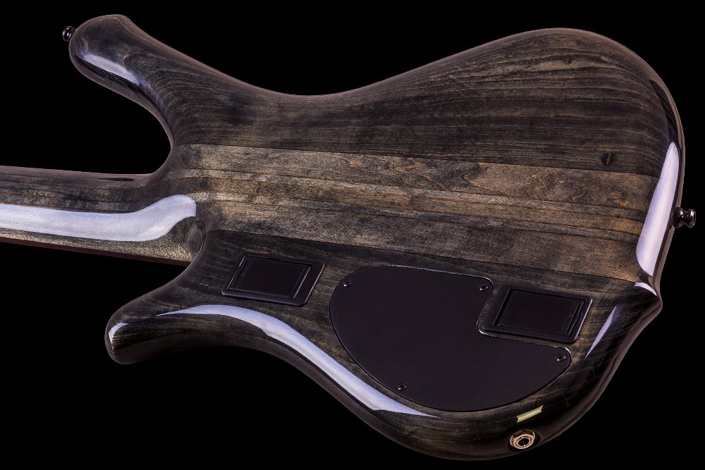 Mayones Guitars Comodous 5 Ash Eye Poplar Aguilar Pf - Liquid Black - Solid body electric bass - Variation 4