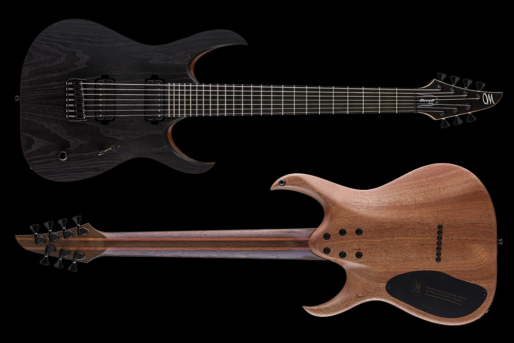 Mayones Guitars Duvell Elite Gothic 7 2h Seymour Duncan Ht Eb - Monolith Black Matt - 7 string electric guitar - Variation 1