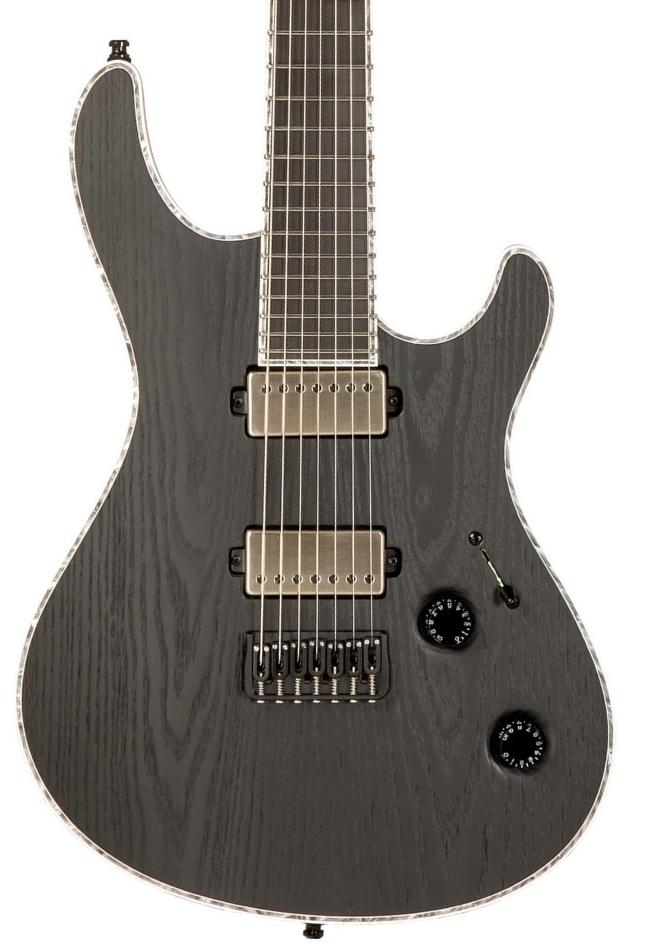 7 string electric guitar Mayones guitars Regius Gothic 7 #RF2312801 - Gothic black ash