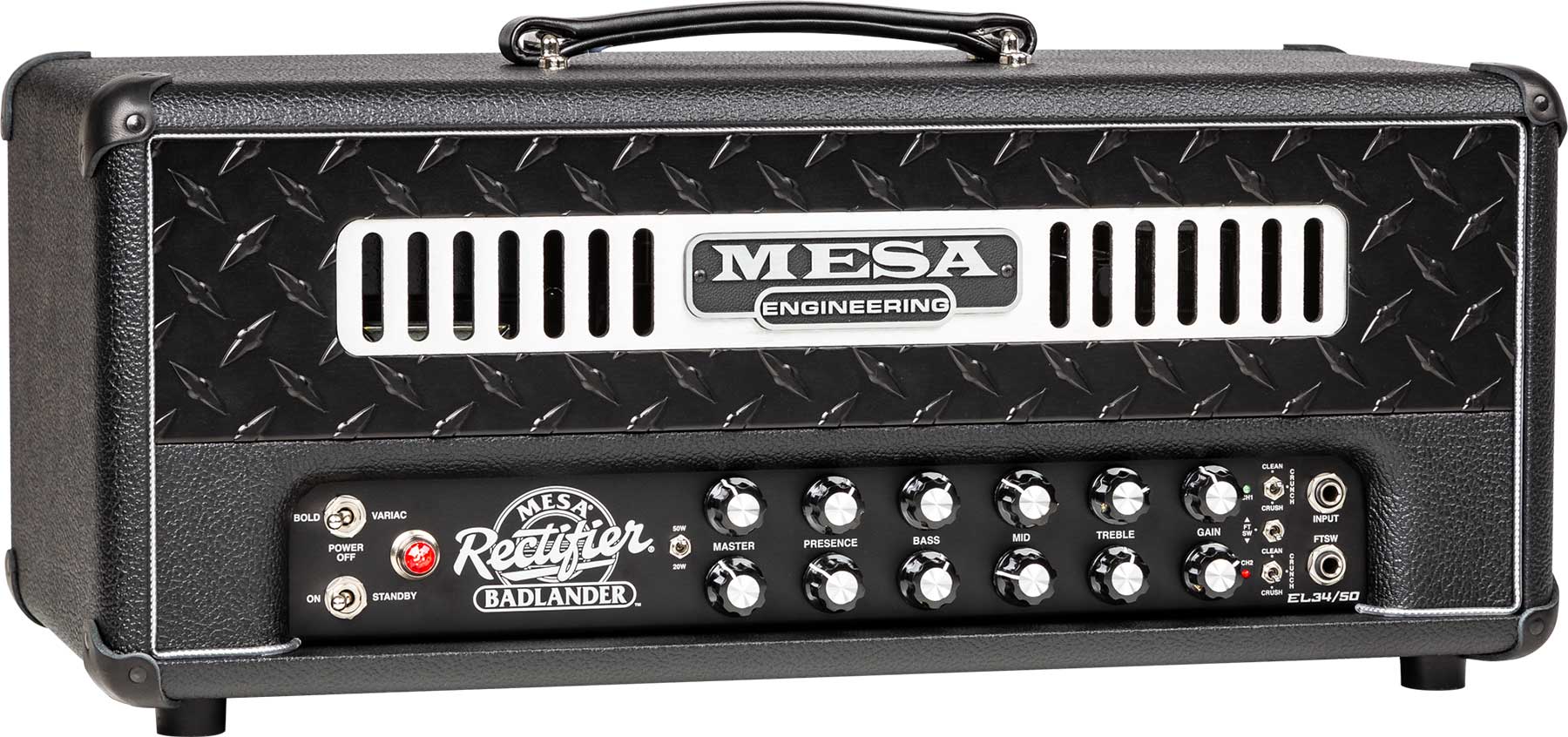 Mesa Boogie Badlander 50 Head 25/50w El34 Black Bronco - Electric guitar amp head - Variation 1