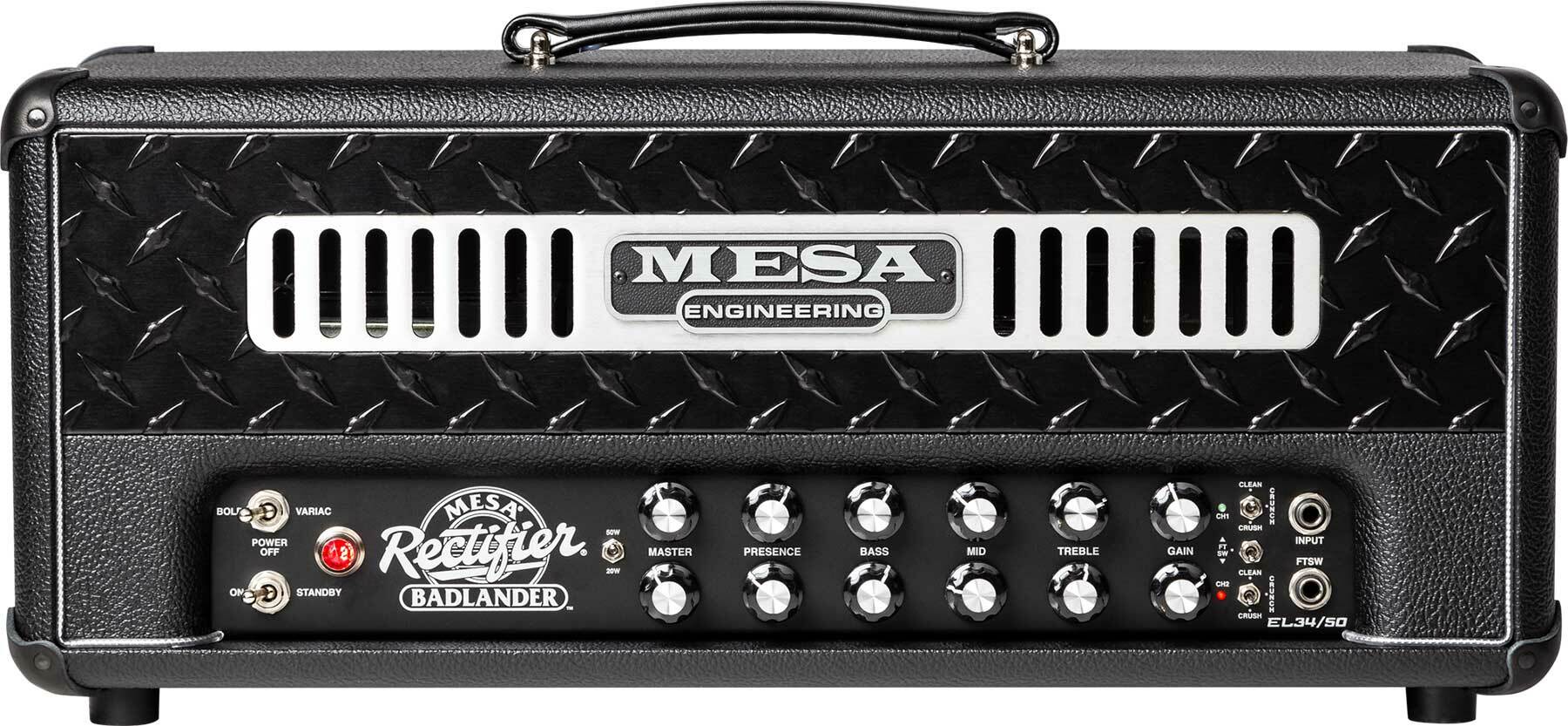 Mesa Boogie Badlander 50 Head 25/50w El34 Black Bronco - Electric guitar amp head - Main picture