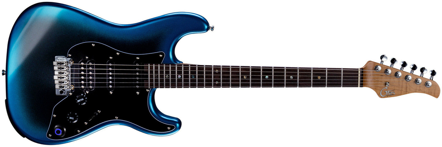 Mooer Gtrs P800 Pro Intelligent Guitar Hss Trem Rw - Dark Night - Modeling guitar - Main picture
