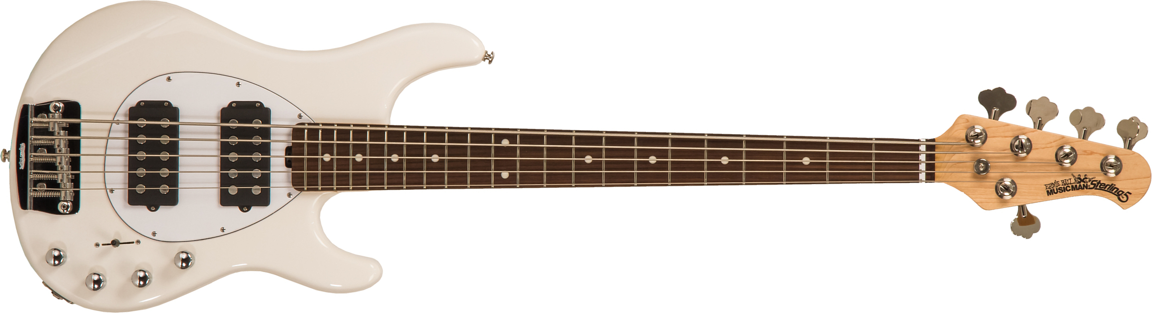 Music Man Sterling 5 2h 5c Active Rw - White - Solid body electric bass - Main picture