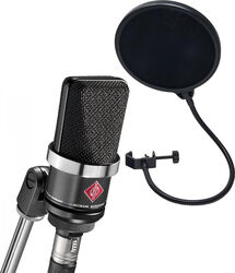 Microphone pack with stand Neumann TLM 102 BK  + Filtre Anti pop