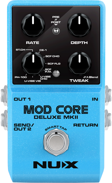 Modulation, chorus, flanger, phaser & tremolo effect pedal Nux                            Mod Core Deluxe MK2