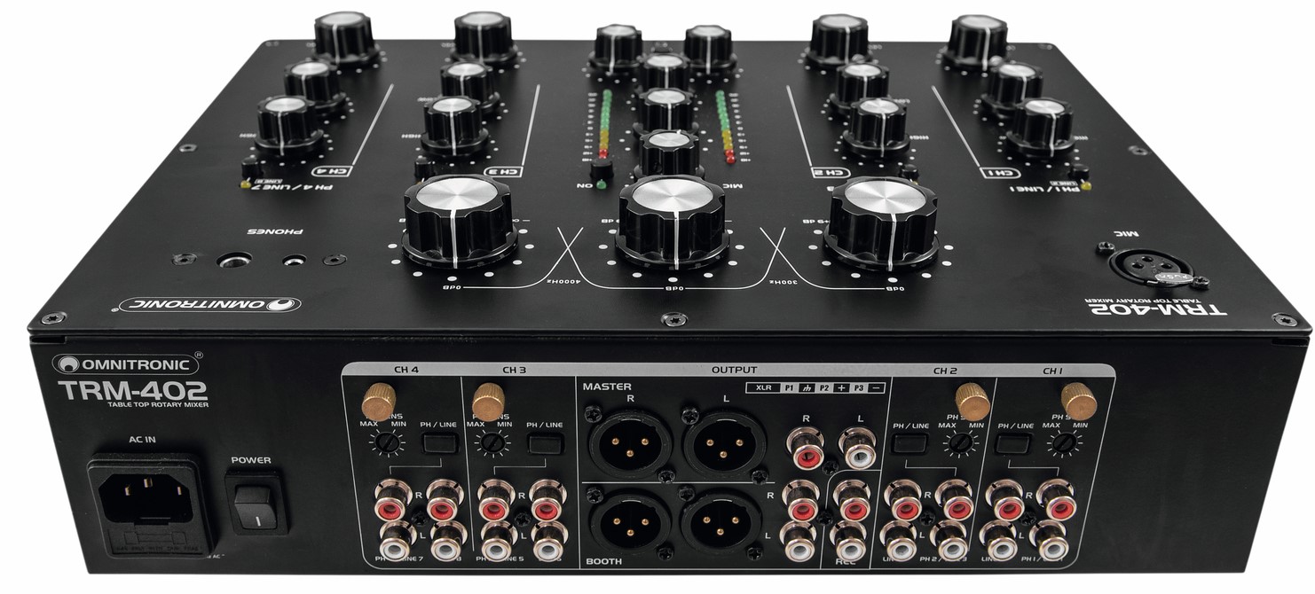 Omnitronic Trm-402 4-channel Rotary Mixer - DJ mixer - Variation 2