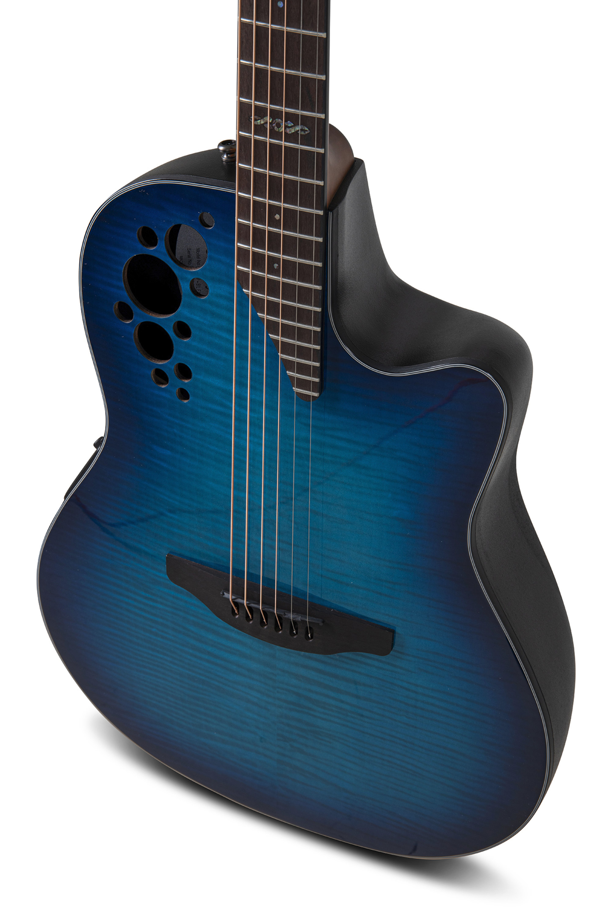 Ovation Ce44p-blfl-g Celebrity Elite Plus Mid Depth Cw Erable Lyrachord Rw - Blue Flamed Maple - Electro acoustic guitar - Variation 5