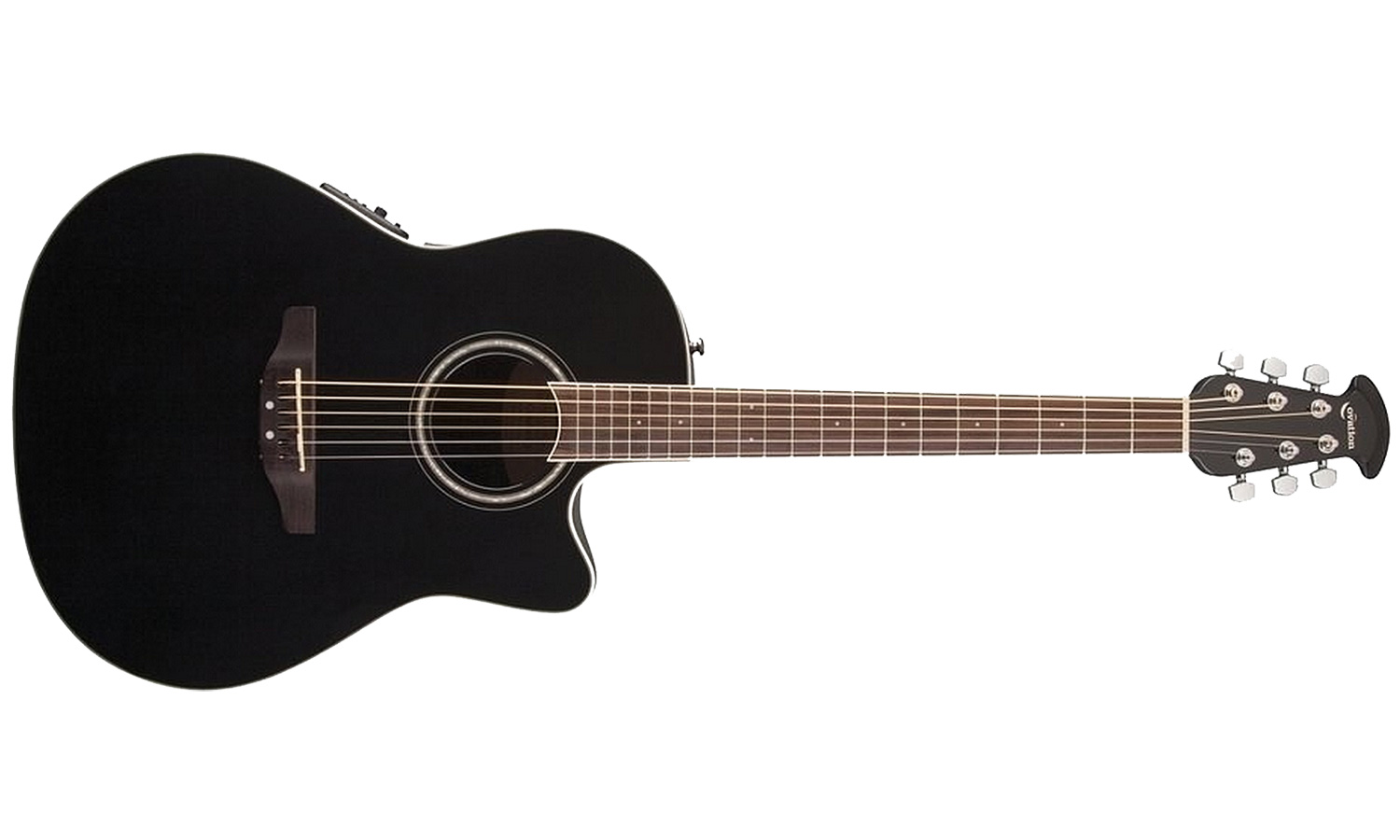 Ovation Cs24-5 Celebrity Standard Mid Depth Cw Epicea Lyrachord - Black - Electro acoustic guitar - Variation 1