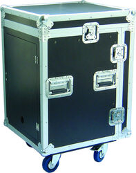 Flight case rack Power acoustics FCP 12 U Flight Case 12U + Incline Plan 10U